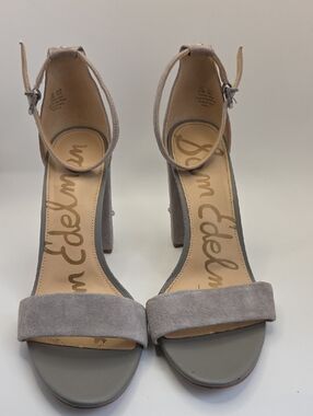 Sam Edelman Yaro 2 GreyJeweled Suede Dress Sandals Sz 9.5